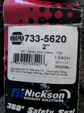 733-5620 Napa Oem Part 360 Degree Safety Seal Exhaust Clamp 2 Inch Nos