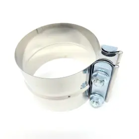 Msexec-0008l New Energy Auto 4.5 Inch Stainless Steel Lap Joint Band Exhaust Muffler Clamp Sleeve Coupler T-304