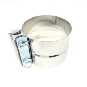 Msexec-0009l New Energy Auto 5 Inch Stainless Steel Lap Joint Band Exhaust Muffler Clamp Sleeve Coupler T-304