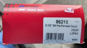 33220 Nickson Exhaust 96212/33220 New Clamp 2-1/2 Inch Ss Pre-formed - Universally Compatible
