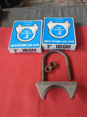 Nickson Industries 082852000841 2 New Vintage Ind. Inch Heavy Duty Muffler Clamp Gm Style 3/8 U Bolt Usa