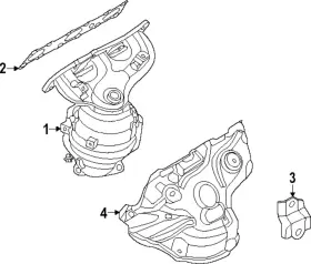 14014-6ta0a Nissan Genuine Exhaust Manifold Support Bracket