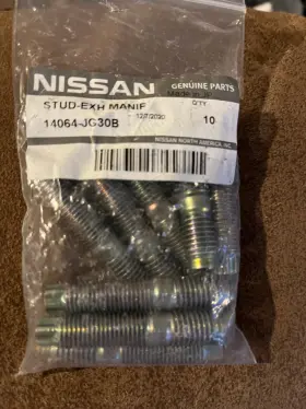 14064-jg30b Nissan Genuine Nissan/infiniti Set Of 10 Studs Nip