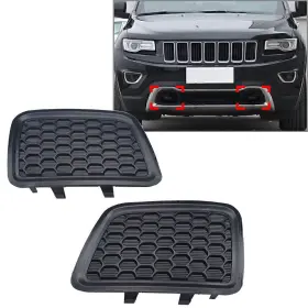 Onegogogo 550755918827 1pair Side Lower Grille Tow Hook Insert For Jeep Grand Cherokee 2014-2016 2015