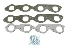 H7899 Patriot Exhaust 2 Header Flanges No Stubs Steel 0.375 Inch Thick 2.000 Port Gaskets Bolts