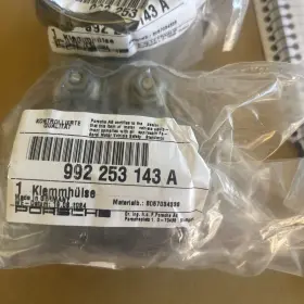 992253143a Porsche Muffler Clamps Set Of 2 Genuine Parts New
