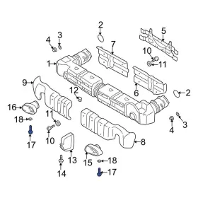 90007428702 Porsche Oe For 911 2001-2005 Exhaust Bolt