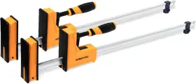 71368v Powertec 24-inch Woodworking Parallel Clamps Jaw Bar 24 Inch Black