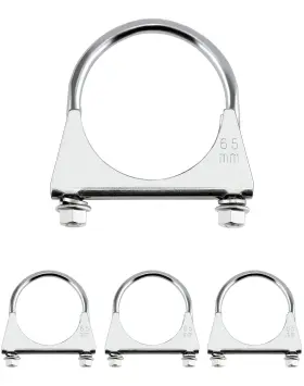 Ca8474 Qwork Zinc-plated Carbon Steel U-bolt Clamp 2.5 Inch 4 Pack Fits 2-1/2