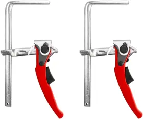 Wd5814 Qwork Ratcheting Table Clamp 2 Pack Quick Release Bar Packs Red Silver