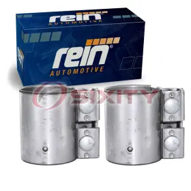 Rein Sx-1jc7 2 Pc Rear Exhaust Muffler Clamps For 2019-2023 Audi Q8 3.0l V6 Hardware Gd