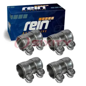 Sx-ap1t Rein 4 Pc Exhaust Muffler Clamps For 2007-2010 Audi Q7 3.6l V6 Hardware Hb