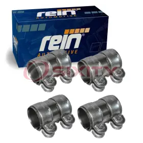 Sx-t1pj Rein 4 Pc Exhaust Muffler Clamps For 2008-2010 Audi A5 Quattro 3.2l V6 Fp