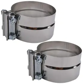 Roadformer 647697920244 5 Inch Exhaust Clamp Stainless Steel For Inner Diameter To - 2 Pcs