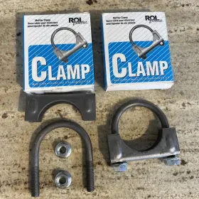517178 Roi Exhaust 1-7/8 Inch Heavy Duty Muffler Clamp - Gm Style 3/8 U Bolt 48mm