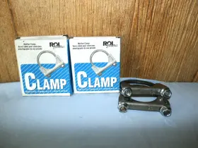 517214 Rol Lot Of 2 Exhaust 1/4 Inch Muffler Clamps - H225