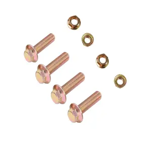 Rwraps 635393381445 4 Set M8-1.25x40mm Flanged Head Bolt And Nutexhaust Manifold Replacement