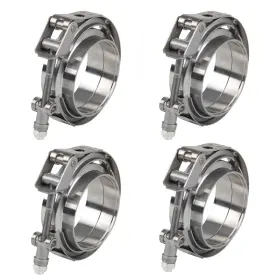 Sl-3.5-4vbcf Salem Auto Parts 3.5 Inch V Band Clamp With Flange Male Female Stainless Steel Joins Od 4pcs