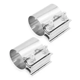 Gu-3104 Ssnnuu 2pcs Stainless Steel Lap Joint Band Clamp Universal Pipe Repair 2.25 Inch