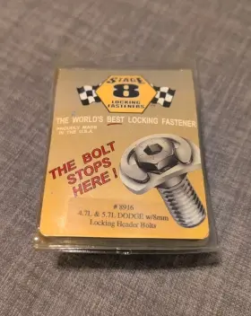 8916 Stage 8 Locking Header Bolts 8mm X 1.25 - 25mm Long Hex Head Set Of 17