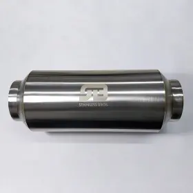 615-07613-0000 Stainless Bros. 3 Inch Ss304 Lightweight Race Muffler 12 Oal - Matte Finish