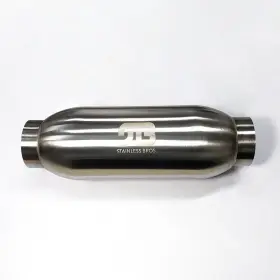 615-07636-0111 Stainless Bros. 3 Inch Ss304 Inlet/outlet Bullet Resonator 4 Round Body X 12