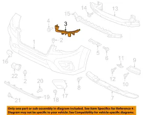 57707sj010 Subaru Oem 19-21 Forester Bumper Components-corner Support