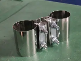 Sum-683225 Summit Racing 2.25 Inch Butt Joint Band Clamps Pair 2