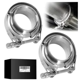 F16902 Superfastracing 3 Inch 3.0 V Band Clamp Stainless Steel With Flange Male Female Mild