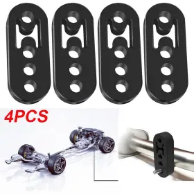 Kt01151blx2e0912 Tembor 4pc Exhaust Hanger Insulator Rubber Tailpipe Mount Brackets Black