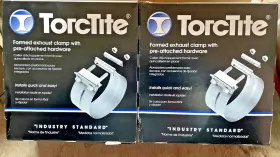 Torctite 086387332248 2pack 4 Inch Stainless Steel 304 Lap Joint Clamp Heavy Duty Exhaust