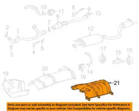 580430e010 Toyota Oem 20-22 Highlander Exhaust Components-rear Insulator