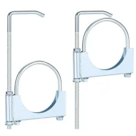 01pq Tusbwkwm 2 Pcs Universal Exhaust Clamp With Hanger - Heavy-duty Steel For 3.5 Inches