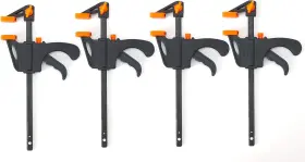 84353 Vct 4pc Woodworking Bar Clamp Furniture Wood Handwork Tool F-clamp 4in Black