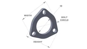 1485s Vibrant Performance 3-bolt T304 Ss Exhaust Flange 2.75in I.d