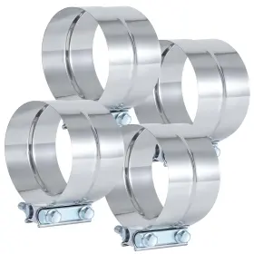 Vitonsbay 641837913745 5.0 Inch Exhaust Clamp5 Lap Joint Band Clamp Sleeve Coupler Stai