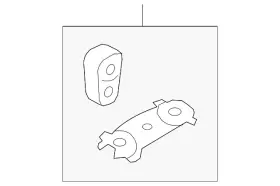 7p0-253-144 Volkswagen Genuine Rear Muffler Bracket
