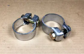 811253143n Volkswagen 811253143 2x Nos Oem Vw Hd 54.5mm Exhaust Band Clamp - Golf Jetta Passat A3 A4