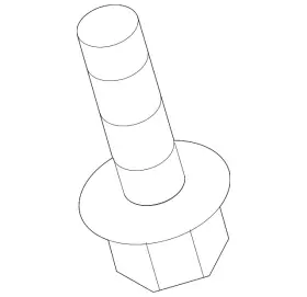 N-102-400-03 Volkswagen Genuine Column Assembly Mount Bolt