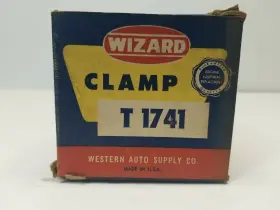 T1741 Wizard Vintage Nos Western Auto Clamp With Bolts Steel 1-3/4 Inch Id Muffler