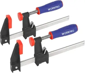 W001416a Workpro 6-inch Steel Bar Clamps Set 2-pack Quick-release 6 Inch Multicolor