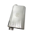 Stainless Bros 2.5" SS304 Thin Oval Muffler 17" Oal (offset/offset - Same Side) New. Price: $199.99.