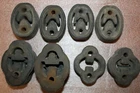 90'S Lot Mix 8X Exhaust Muffler Pipe Rubber Hanger Mount Bracket Holder Bushing Used. Price: $13.13.