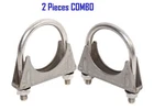 2PIECES For Universal 2.125" Exhaust Hanger Ss Bolt Clamp 1/8" Size New. Price: $15.42.