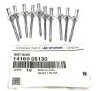 Hyundai Blind Rivet Pack 14161 05130 (10PCS) Nos New. Price: $25.45.