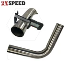 Emusa 2.5" Polished Stainless Steel 90 Degree Bend Pipe Tube Exhaust New Brand. Price: $25.64.