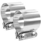 Lwnwpper Exhaust Clamp, 2.5 Inch Clamps, Muffler -2PCS, Silver New. Price: $26.64.