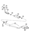Genuine Mopar Exhaust Bracket Rear 5103376AA New. Price: $23.89.