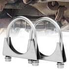 Ifykim 2.5" U-bolt Muffler Exhaust Clamps, Saddle Od (65 Mm), Silver New. Price: $16.48.