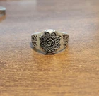 Handmade Om Lotus Ring - Flower Buddhist Hinduism Buddhism Art Band New. Price: $59.00.